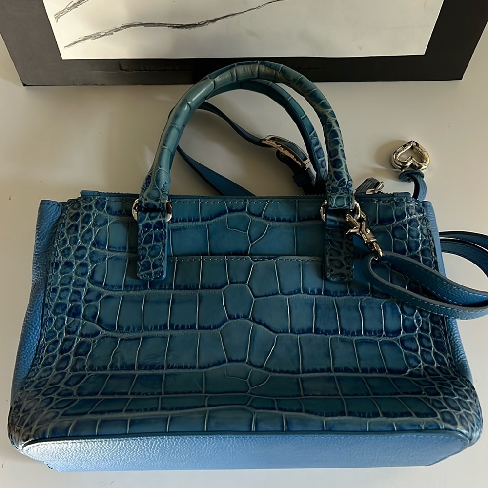Brighton Crocodile Embossed Leather Crossbody Bag - Picture 11 of 16